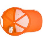 Бейсболка Canopy, оранжевая с белым кантом — изображение 3