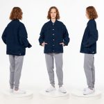 Куртка джинсовая O1, темно-синяя — изображение 5