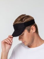 Козырек Active, черный с белым кантом — изображение 7