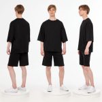Футболка унисекс оверсайз T1, черная — изображение 4