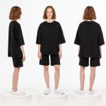 Футболка унисекс оверсайз T1, черная — изображение 2