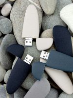 Флешка Pebble Universal, USB 3.0, серо-синяя, 32 Гб — изображение 13
