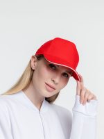 Бейсболка Classic, красная с белым кантом — изображение 8