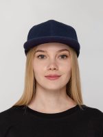 Бейсболка Snapback с прямым козырьком, темно-синяя — изображение 4