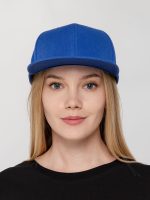 Бейсболка Snapback с прямым козырьком, ярко-синяя — изображение 4