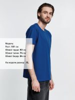 Футболка унисекс Ankara, ярко-синяя — изображение 4