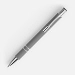 Ручка шариковая Keskus Soft Touch, серая — изображение 2