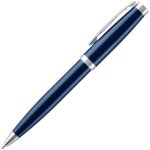 Ручка шариковая Letra Chrome, глянцевая, темно-синяя — изображение 2