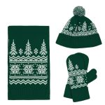 Варежки Elnik, зеленые с молочно-белым — изображение 3