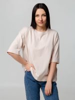 Футболка унисекс оверсайз Street Vibes, бежевая — изображение 8