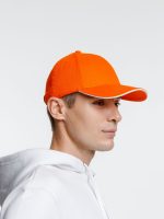 Бейсболка Spiker, оранжевая с белым — изображение 8