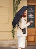 Зонт складной Cloudburst в подарочной упаковке, черный — изображение 9