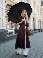Складной зонт Dome Double с двойным куполом, серый — изображение 9