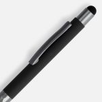 Ручка шариковая Digit Soft Touch со стилусом, черная — изображение 3