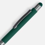 Ручка шариковая Digit Soft Touch со стилусом, зеленая — изображение 3