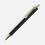 Ручка шариковая Lobby Soft Touch Gold, черная