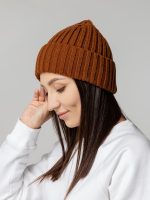 Шапка Uni, коричневая (терракота) — изображение 5