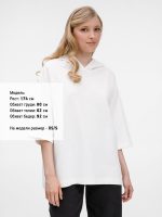 Футболка оверсайз унисекс с капюшоном Neofit, молочно-белая — изображение 9