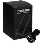 Беспроводное зарядное устройство с быстрой зарядкой Overtop, черное — изображение 8