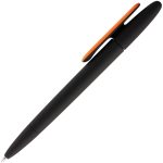 Ручка шариковая Prodir DS5 TRR-P Soft Touch, черная с оранжевым — изображение 2