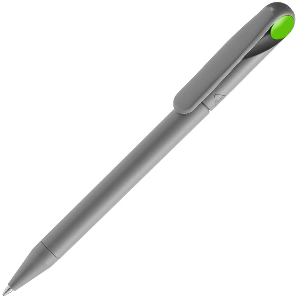 3425.19_11_1000x1000 Ручка шариковая Prodir DS1 TMM Dot, серая с ярко-зеленым — изображение 1