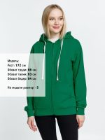 Толстовка на молнии с капюшоном Siverga, зеленая — изображение 3