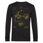 Свитшот Old Patents. Coffee Mill, черный — изображение 2