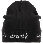 Шапка с вышивкой Drunk, черная — изображение 5