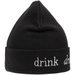 Шапка с вышивкой Drunk, черная — изображение 4
