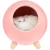 Беспроводная лампа-колонка Right Meow, розовая с логотипом СПб - фото № 2