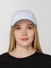Бейсболка Canopy, белая с темно-синим кантом с логотипом СПб - фото № 5