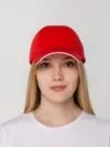 Бейсболка Canopy, красная с белым кантом с логотипом СПб - фото № 5