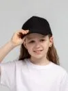 Бейсболка детская Standard Kids, черная с логотипом СПб - фото № 4
