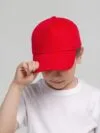 Бейсболка детская Standard Kids, красная с логотипом СПб - фото № 5