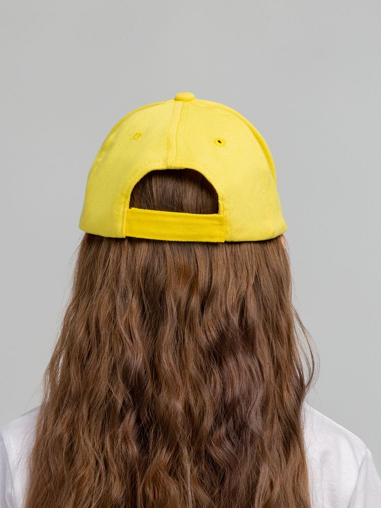 Бейсболка детская Standard Kids, желтая с логотипом СПб - фото № 6