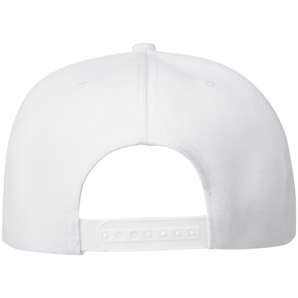 Бейсболка Snapback с прямым козырьком, белая с логотипом СПб - фото № 3