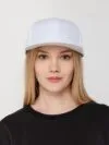 Бейсболка Snapback с прямым козырьком, белая с логотипом СПб - фото № 5