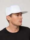 Бейсболка Snapback с прямым козырьком, белая с логотипом СПб - фото № 6