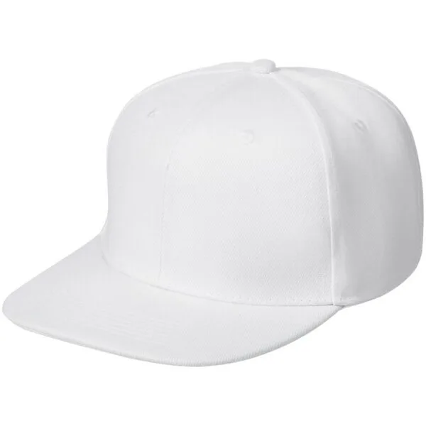 Бейсболка Snapback с прямым козырьком, белая с логотипом СПб - фото № 1