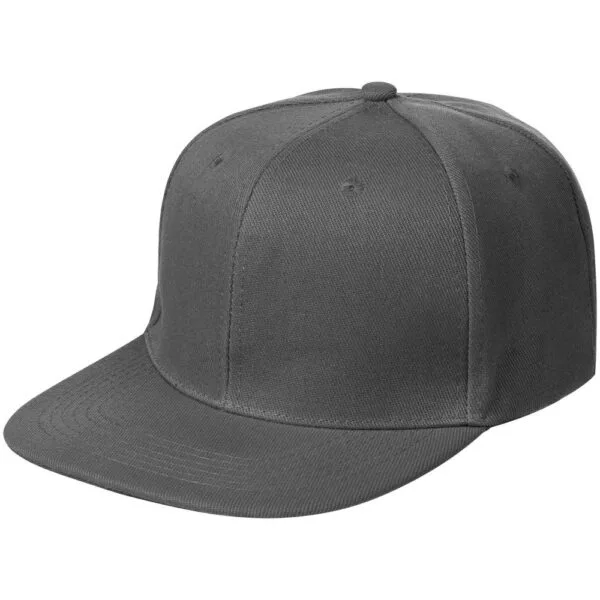 Бейсболка Snapback с прямым козырьком, серая с логотипом СПб - фото № 1