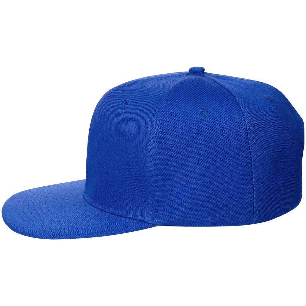 Бейсболка Snapback с прямым козырьком, ярко-синяя с логотипом СПб - фото № 2