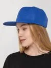 Бейсболка Snapback с прямым козырьком, ярко-синяя с логотипом СПб - фото № 5