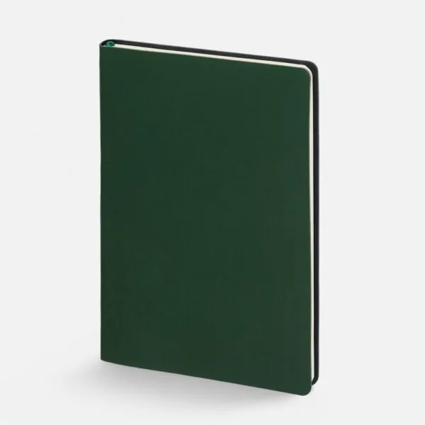 Блокнот Verso в клетку, зеленый, ver.2 с логотипом СПб - фото № 1