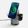 Bluetooth-колонка с беспроводной зарядкой Droid, серая с логотипом СПб - фото № 2