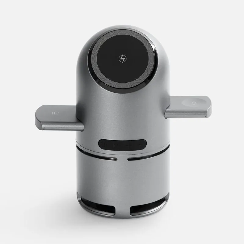 Bluetooth-колонка с беспроводной зарядкой Droid, серая