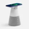 Bluetooth-колонка с беспроводной зарядкой и подсветкой Cone Sonance, серая с логотипом СПб - фото № 2