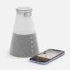 Bluetooth-колонка с беспроводной зарядкой и подсветкой Cone Sonance, серая с логотипом СПб - фото № 4