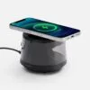 Bluetooth-колонка с подсветкой и беспроводной зарядкой Quantium, черная с логотипом СПб - фото № 2