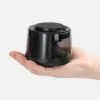 Bluetooth-колонка с подсветкой и беспроводной зарядкой Quantium, черная с логотипом СПб - фото № 4