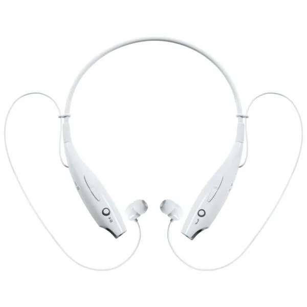 Bluetooth наушники stereoBand, ver.2, белые с логотипом СПб - фото № 1